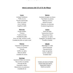 Menú del día