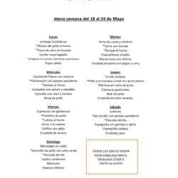 Menú del día